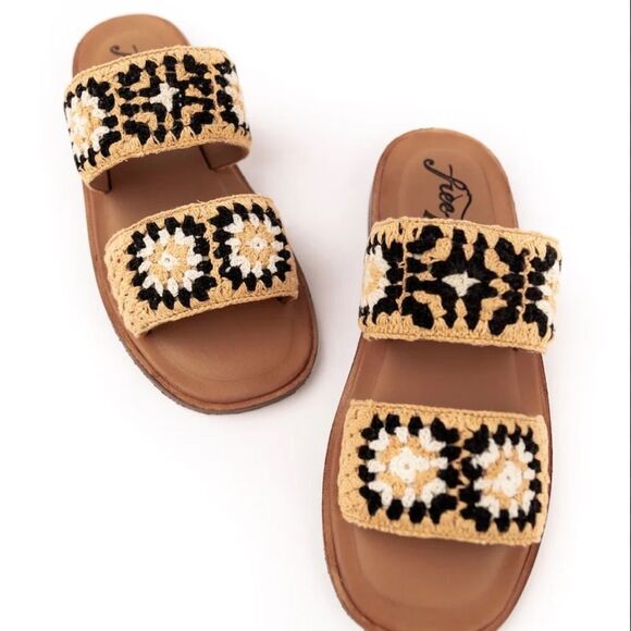 FREE PEOPLE Juliet Crochet Sandals / Multi Combo - Picture 4 of 7